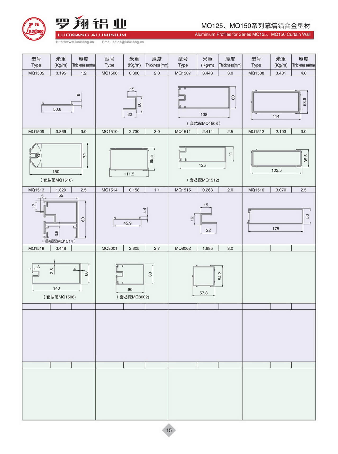 MQ125、MQ150系列幕墻