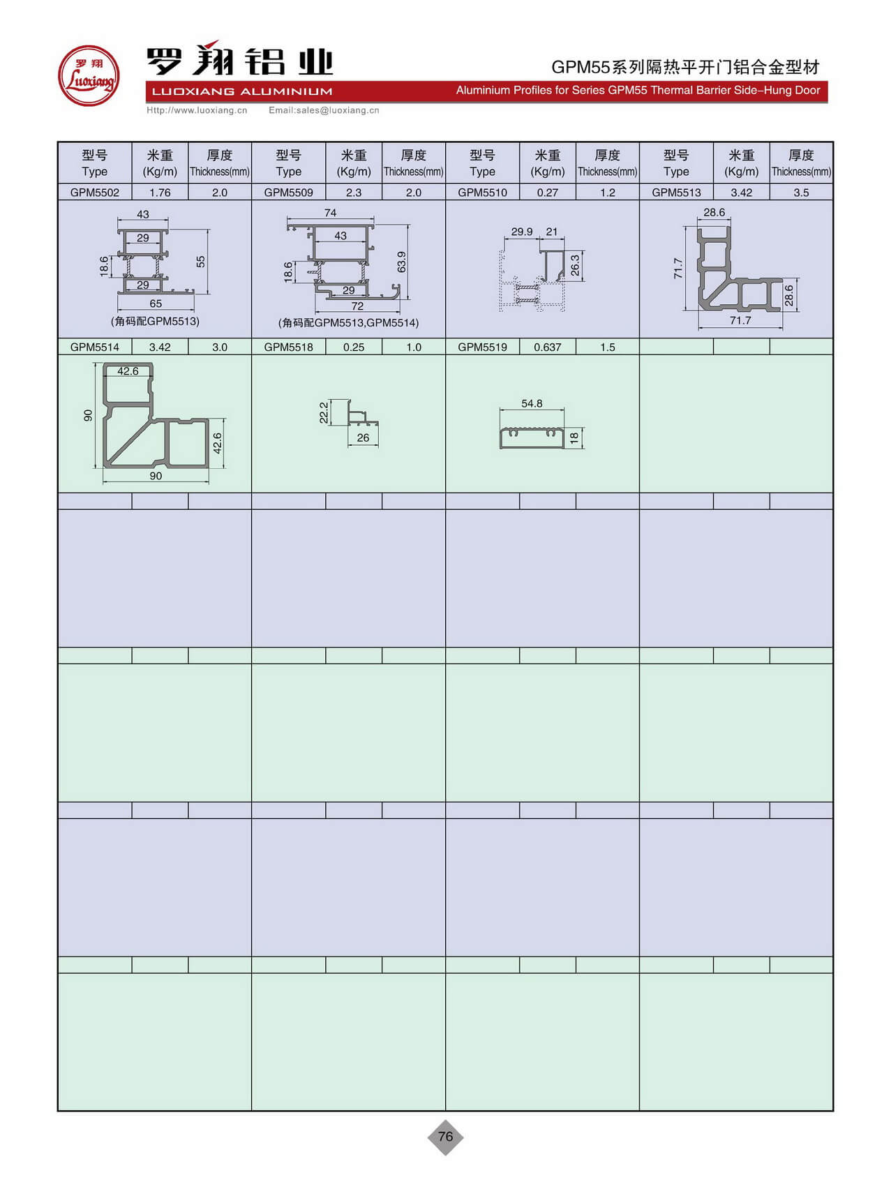 GPM55系列隔熱平開(kāi)門(mén)